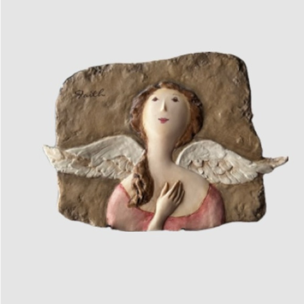 Faith angel plaque